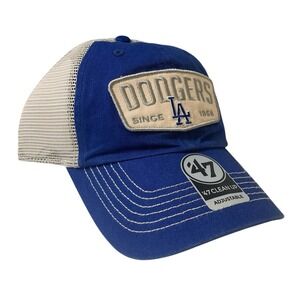 Los Angeles Dodgers '47 Brand Carver Royal Trucker Snapback Adjustable Hat OSFM
